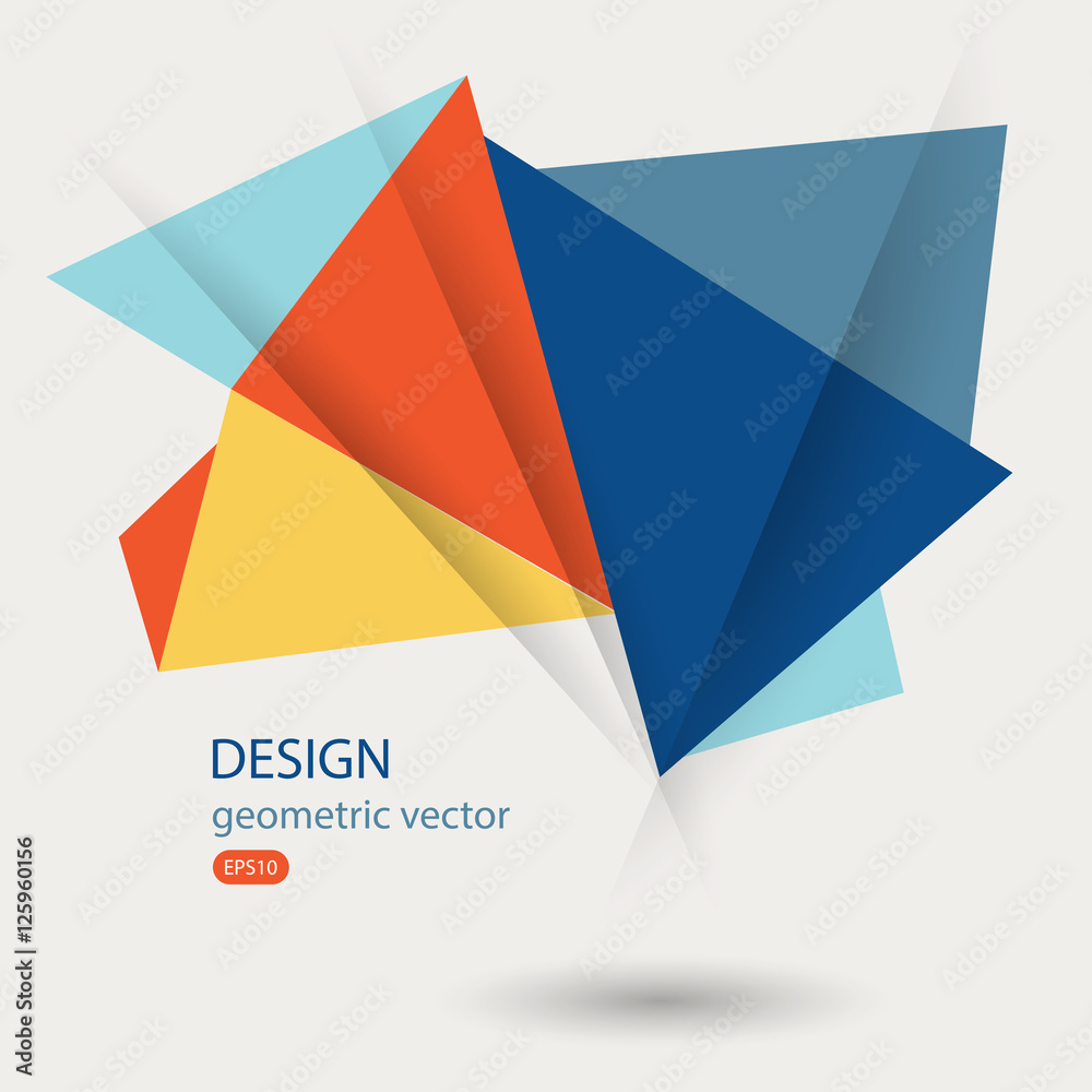Canvas Prints minimalistic design with triangles