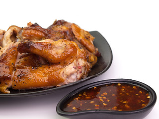 closeup , Honey Glazed Chicken