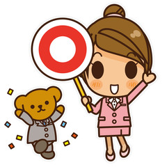 オンナノコ 制服スーツ(ピンク) マル