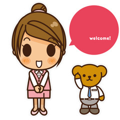 オンナノコ 制服ベスト(ピンク) ご挨拶