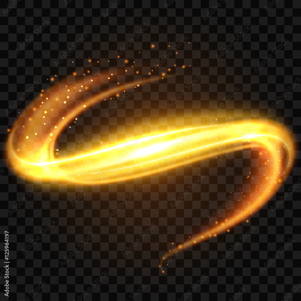 Canvas Prints yellow glowing tail light effect vector background