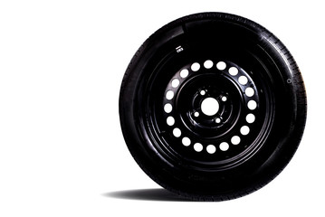 Car tire isolated on white background