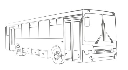 Sketch of large bus.