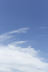 Fantastic soft white clouds against blue sky background, soft fo