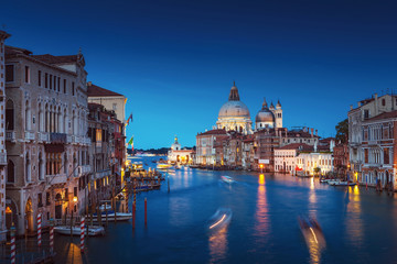 Canal Grande sunset of Accademia's bridge. Venice, Italy. Veneti
