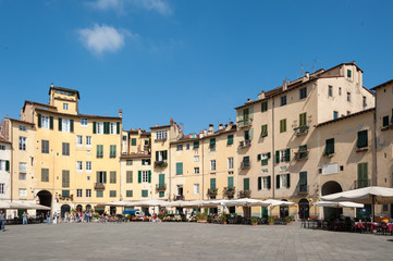 Naklejka na ściany i meble Lucca piazza anfiteatro