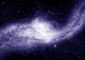 Stars, dust and gas nebula in a far galaxy