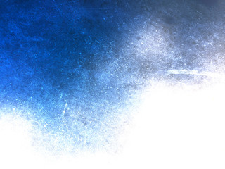 Blue and white gradient grunge concrete wall background