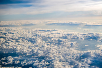 Sky and clouds from a plane over Ukraine 