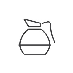 Fototapeta na wymiar Coffee Decanter line icon, outline vector sign, linear pictogram isolated on white. logo illustration