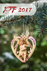 PF 2017 - Heart with angel, Christmas decoration