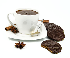 biscuits with hot chocolate