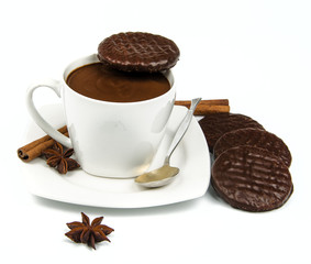 biscuits with hot chocolate