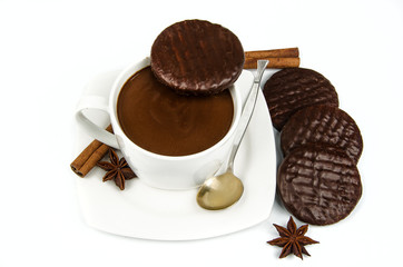 biscuits with hot chocolate