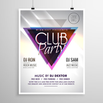 club party music flyer invitation template poster