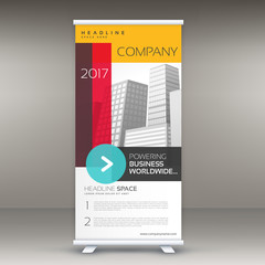 company colorful roll up banner template for advertising