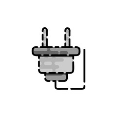 Electric car flat icon