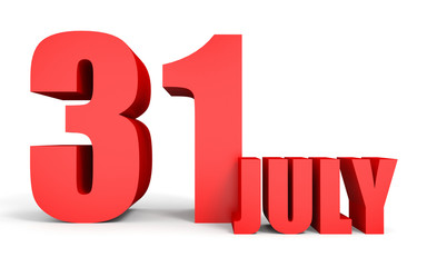 July 31. Text on white background.