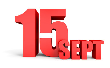 September 15. Text on white background.