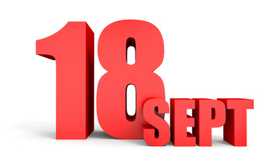 September 18. Text on white background.