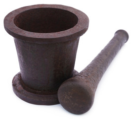 Vintage mortar with pestle