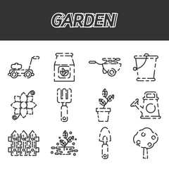 Garden icons set