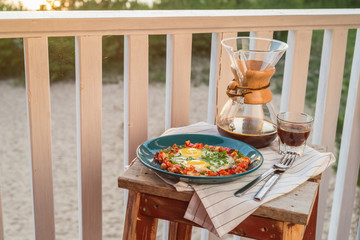 Breakfast outdoors