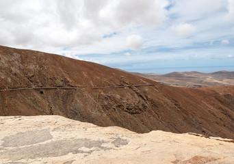 Beautiful volcanic mountains on  Fuerteventura. Canary Islands.