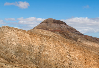 Beautiful volcanic mountains on  Fuerteventura. Canary Islands.