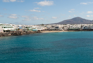 Fototapeta premium Playa Blanca on Lanzarote. Canary Island .Spain