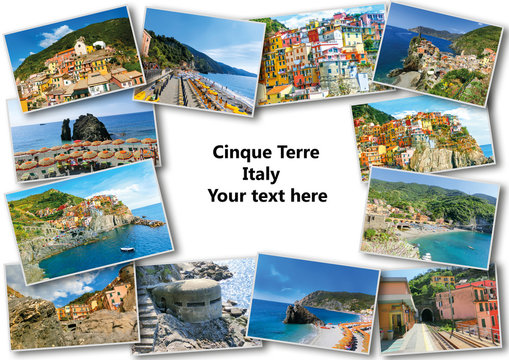 collage of Cinque Terre photos in Italy