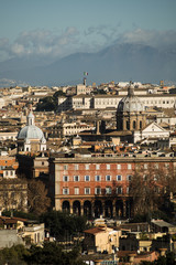 View to the city of rome,  Gianicolo, Rome, Italy