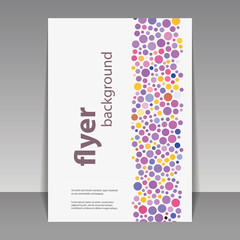 Flyer or Cover Design with Colorful Dotted Abstract Pattern