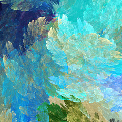 Abstract painting watercolor. Strokes paint canvas. 3D surreal illustration. Sacred geometry. Mysterious psychedelic relaxation pattern. Fractal abstract texture. Digital artwork graphic astrology