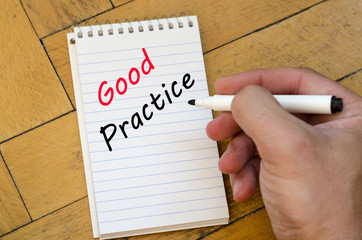 Good practice text concept on notebook - 125979920