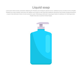 Liquid Soap Concept Banner Vector Illustration.