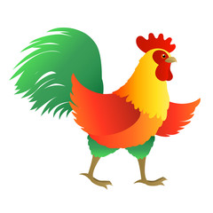 Funny rooster illustration