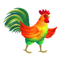 Funny rooster illustration