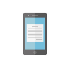 Flat tablet PC on a white background. Vector  isolated.