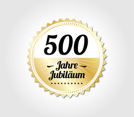 500 Jahre Jubiläum Modern Gold