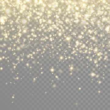 Vector Gold Glitter Particles Background Effect