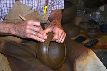 Artisanat canarien : manufacture de céramiques (Moulin de Mazo)