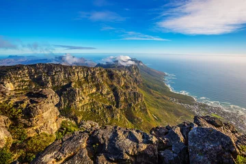 Fotobehang Tafelberg Top view of the Atlantic Ocean in a great day