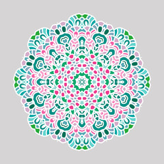 Ornate mandala round pattern.