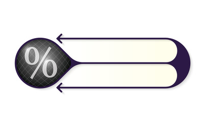 Vector double buttons for your text and percent symbol