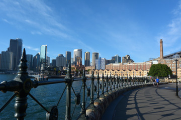 Urban landscape view of The Rocks and Modern Sydney skyline © Rafael Ben-Ari