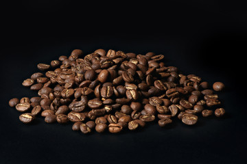 heap of fresh coffee beans