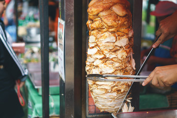 Chicken kebab stall