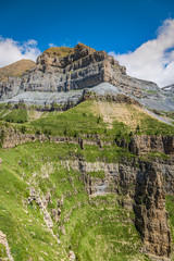 Mountains in the Pyrenees, Ordesa Valley National Park, Aragon,