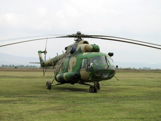 Fototapeta na wymiar Military helicopter